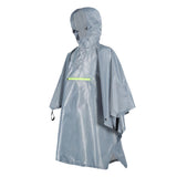 Maxbell Maxbell Waterproof Poncho Bike Cycling Bicycle Reflective Strips Raincoat  Gray