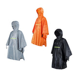 Maxbell Maxbell Waterproof Poncho Bike Cycling Bicycle Reflective Strips Raincoat  Gray