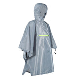 Maxbell Maxbell Waterproof Poncho Bike Cycling Bicycle Reflective Strips Raincoat  Gray