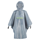 Maxbell Maxbell Waterproof Poncho Bike Cycling Bicycle Reflective Strips Raincoat  Gray
