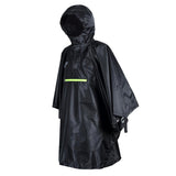 Maxbell Maxbell Waterproof Poncho Bike Cycling Bicycle Reflective Strips Raincoat  Black