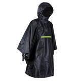 Maxbell Maxbell Waterproof Poncho Bike Cycling Bicycle Reflective Strips Raincoat  Black