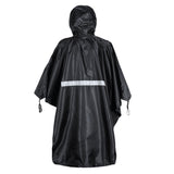 Maxbell Maxbell Waterproof Poncho Bike Cycling Bicycle Reflective Strips Raincoat  Black