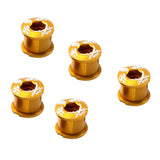 Maxbell Maxbell 5Pcs Alloy Bike Chainwheel Bolt Double Chain Wheel Crank Arm Screw Gold