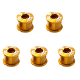 Maxbell Maxbell 5Pcs Alloy Bike Chainwheel Bolt Double Chain Wheel Crank Arm Screw Gold