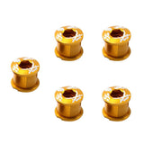 Maxbell Maxbell 5Pcs Alloy Bike Chainwheel Bolt Double Chain Wheel Crank Arm Screw Gold