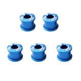 Maxbell Maxbell 5Pcs Alloy Bike Chainwheel Bolt Double Chain Wheel Crank Arm Screw Blue