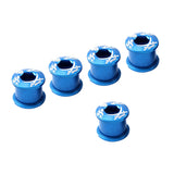 Maxbell Maxbell 5Pcs Alloy Bike Chainwheel Bolt Double Chain Wheel Crank Arm Screw Blue
