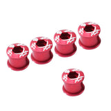 Maxbell Maxbell 5Pcs Alloy Bike Chainwheel Bolt Double Chain Wheel Crank Arm Screw Red
