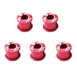 Maxbell Maxbell 5Pcs Alloy Bike Chainwheel Bolt Double Chain Wheel Crank Arm Screw Red