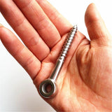 Maxbell 2Pieces Marine Grade 316 Stainless Steel Threaded Screw Lifting Eye Bolt
