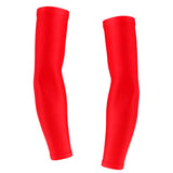 Maxbell Maxbell 1 Pair Stretch Football UV Sun Protection Arm Sleeves Cover  XL Red