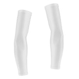 Maxbell Maxbell 1 Pair Stretch Football UV Sun Protection Arm Sleeves Cover  L White