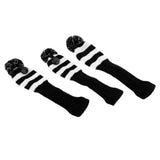 Maxbell 3Pcs Pom Pom Head Covers Knit Driver Golf Hybrid Club Wood Head Cover White - Aladdin Shoppers