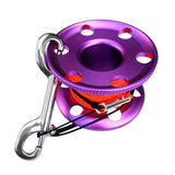 Maxbell Scuba Diving Aluminum Alloy Finger Reel Spool 50m Line Bolt Snap Clip Purple - Aladdin Shoppers