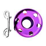 Maxbell Maxbell Scuba Diving Aluminum Alloy Finger Reel Spool 50m Line Bolt Snap Clip Purple