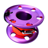 Maxbell Scuba Diving Aluminum Alloy Finger Reel Spool 50m Line Bolt Snap Clip Purple - Aladdin Shoppers