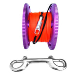 Maxbell Scuba Diving Aluminum Alloy Finger Reel Spool 50m Line Bolt Snap Clip Purple - Aladdin Shoppers