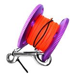 Maxbell Scuba Diving Aluminum Alloy Finger Reel Spool 50m Line Bolt Snap Clip Purple - Aladdin Shoppers