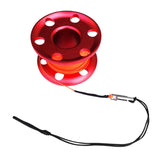 Maxbell Scuba Diving Aluminum Alloy Finger Reel Spool 50m Line Bolt Snap Clip Red - Aladdin Shoppers