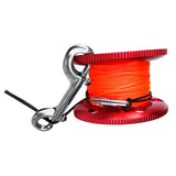 Maxbell Scuba Diving Aluminum Alloy Finger Reel Spool 50m Line Bolt Snap Clip Red - Aladdin Shoppers