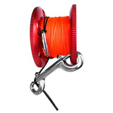 Maxbell Scuba Diving Aluminum Alloy Finger Reel Spool 50m Line Bolt Snap Clip Red - Aladdin Shoppers