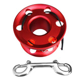 Maxbell Maxbell Scuba Diving Aluminum Alloy Finger Reel Spool 20m Line Bolt Snap Clip Red