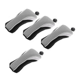 Maxbell Maxbell 4Pcs Golf Club Head Cover Headcovers with Interchangeable Number Tags Gray
