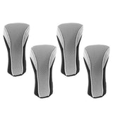 Maxbell Maxbell 4Pcs Golf Club Head Cover Headcovers with Interchangeable Number Tags Gray