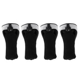 Maxbell Maxbell 4Pcs Golf Club Head Cover Headcovers with Interchangeable Number Tags Black