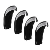 Maxbell Maxbell 4Pcs Golf Club Head Cover Headcovers with Interchangeable Number Tags Black