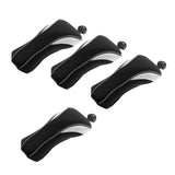 Maxbell Maxbell 4Pcs Golf Club Head Cover Headcovers with Interchangeable Number Tags Black