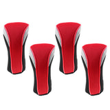 Maxbell Maxbell 4Pcs Golf Club Head Cover Headcovers with Interchangeable Number Tags Red