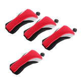 Maxbell Maxbell 4Pcs Golf Club Head Cover Headcovers with Interchangeable Number Tags Red
