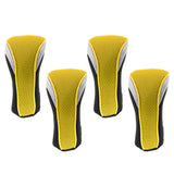 Maxbell Maxbell 4Pcs Golf Club Head Cover Headcovers with Interchangeable Number Tags Yellow
