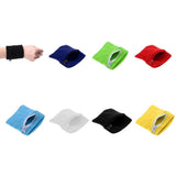 Maxbell Outdoor Sports Fitness Wristband Sweatband Wallet Zipper Pocket Royal Blue - Aladdin Shoppers