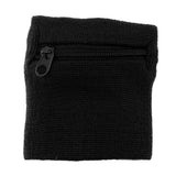 Maxbell Outdoor Sports Fitness Wristband Sweatband Wallet Zipper Pocket Black - Aladdin Shoppers