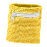 Maxbell Outdoor Sports Fitness Wristband Sweatband Wallet Zipper Pocket Yellow - Aladdin Shoppers