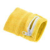 Maxbell Outdoor Sports Fitness Wristband Sweatband Wallet Zipper Pocket Yellow - Aladdin Shoppers