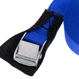 Maxbell Maxbell 300cm 25mm Kayak Canoe Tie Down Strap Pack Lash Belt Metal Buckle Blue