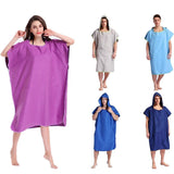 Maxbell Beach Bath Surf Swim Poncho Robe With Hood Wetsuit Changing Towel Purple - Aladdin Shoppers