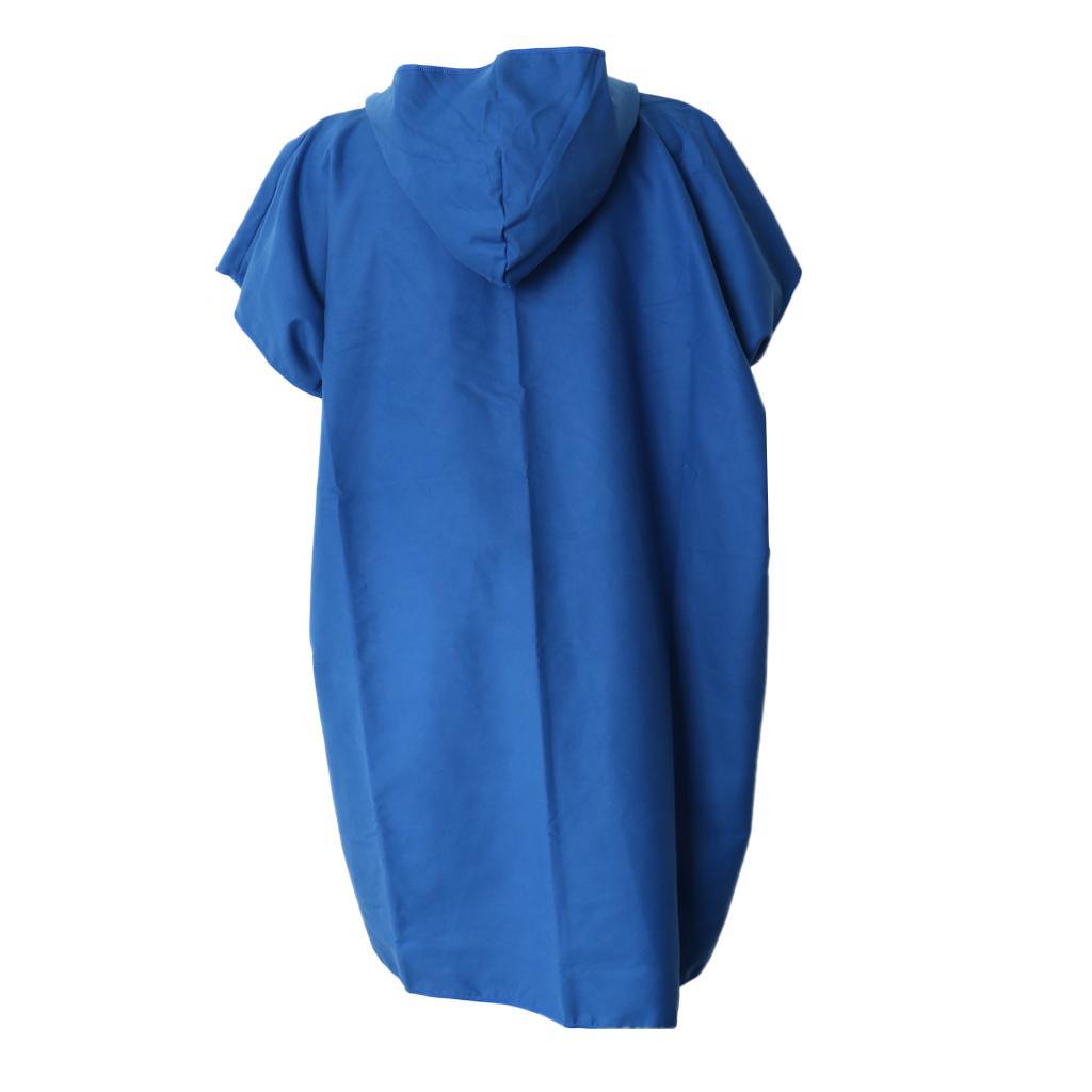 Maxbell Maxbell Beach Bath Surf Swim Poncho Robe With Hood Wetsuit Changing Towel Blue
