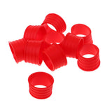 Maxbell Maxbell 10 Pack Tennis Racquet Grip Ring Sweat Absorbing Badminton Grip Band Red