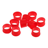 Maxbell Maxbell 10 Pack Tennis Racquet Grip Ring Sweat Absorbing Badminton Grip Band Red