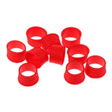 Maxbell Maxbell 10 Pack Tennis Racquet Grip Ring Sweat Absorbing Badminton Grip Band Red