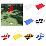 Maxbell Maxbell Backyard Practice Golf Hole Pole Cup Flag Putting Green Flags Red