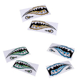 Maxbell Maxbell 2 Pieces Large 3D Shark Teeth Mouth Sticker Kayak Fishing Boat Decals Yellow