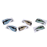 Maxbell Maxbell 2 Pieces Large 3D Shark Teeth Mouth Sticker Kayak Fishing Boat Decals Yellow
