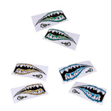 Maxbell Maxbell 2 Pieces Large 3D Shark Teeth Mouth Sticker Kayak Fishing Boat Decals Yellow