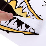 Maxbell Maxbell 2 Pieces Large 3D Shark Teeth Mouth Sticker Kayak Fishing Boat Decals Yellow